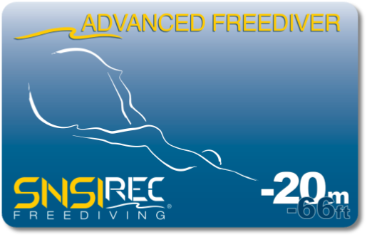 SNSI Advanced Freediver Card