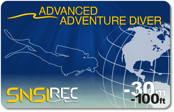 SNSI Advanced Adventure Diver CCard