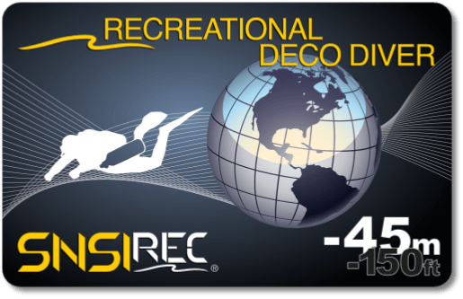 Certifikat SNSI Recrational Deco Diver