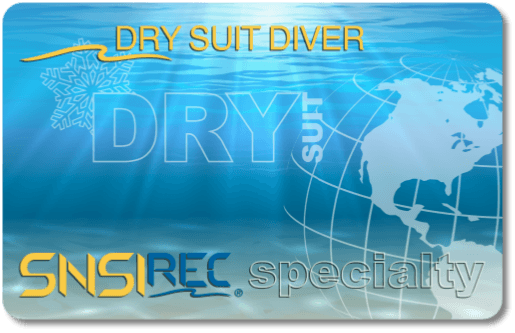 SNSI Dry Suit Diver Card