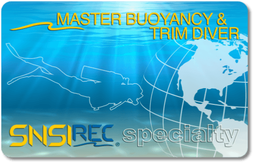 SNSI Master Buyancy & Trim Diver card