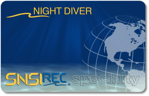 SNSI Night Diver Card