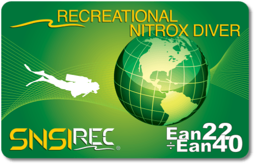 SNSI RECREATIONAL NITROX DIVER CARD